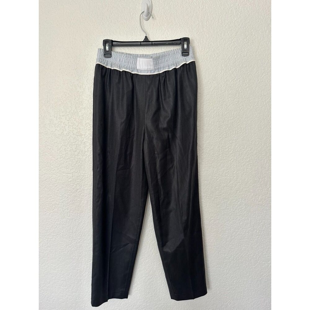 Alexander Wang Elastic Pull On Track Pants Virgin Wool Cotton Blend Size 0